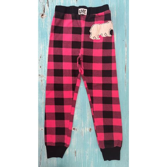Lazy One Pink & Black Bear PJ Pants SIze 2T - Picture 1 of 2